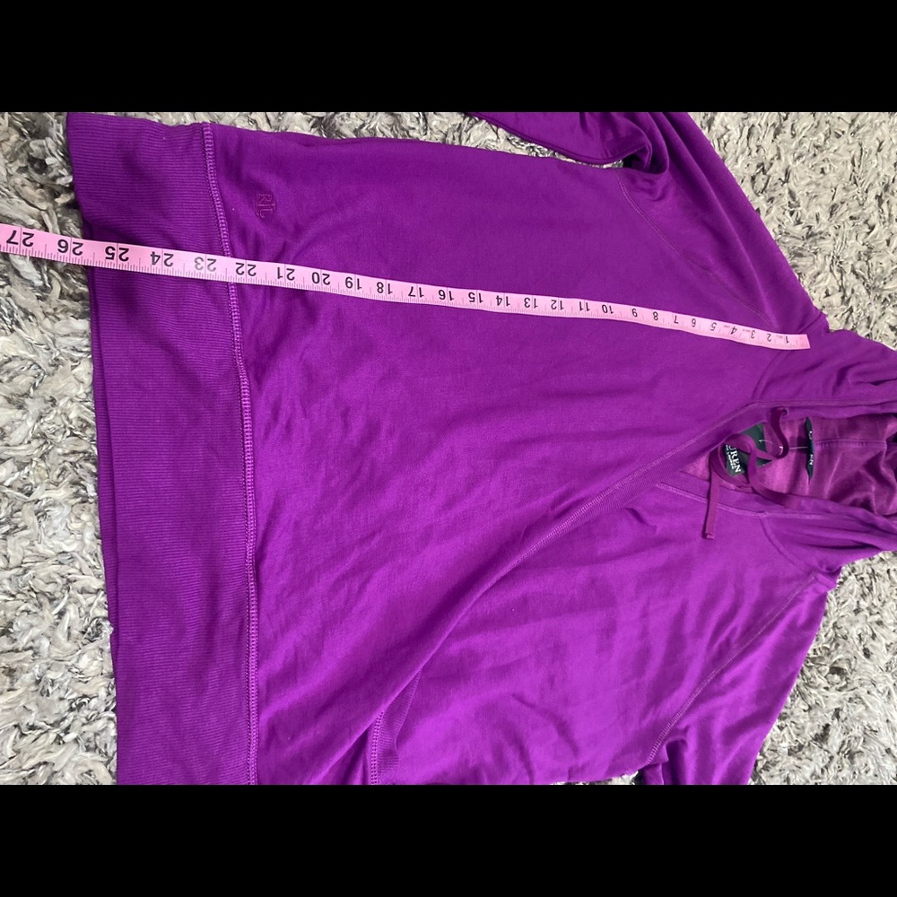 RALPH LAUREN hoodie blouse NWOUT tag size L purple - Picture 5 of 15